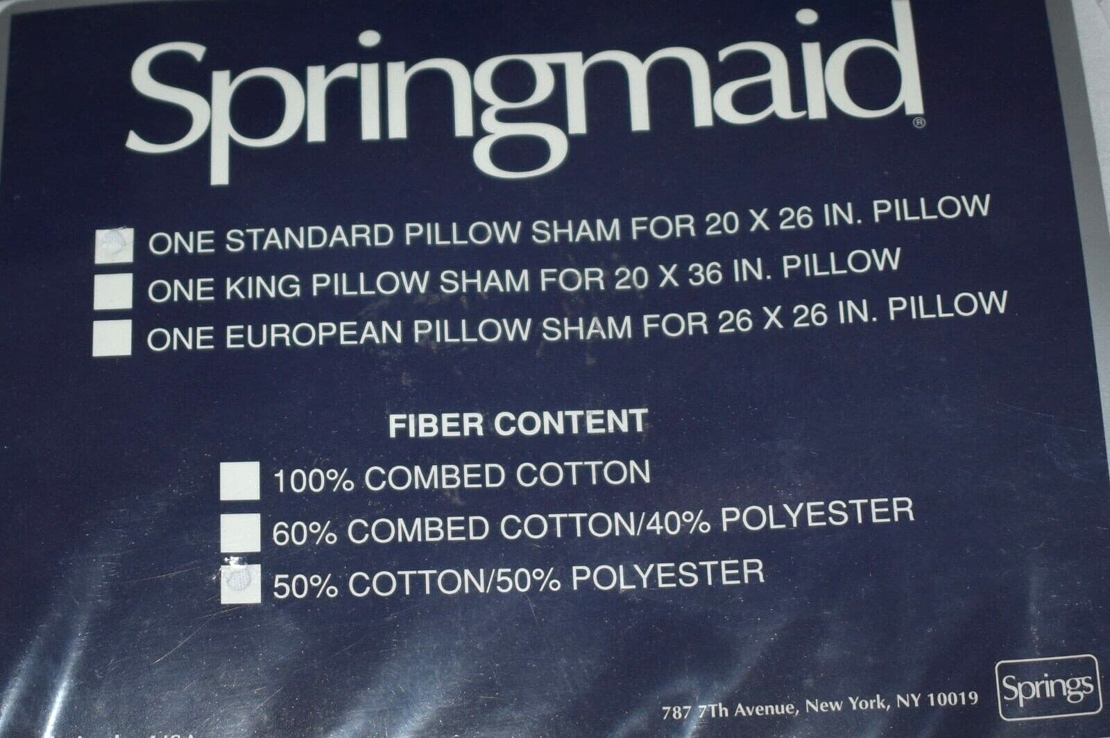 Vintage SPRINGMAID Lucerne La Pillow Sham White Eyelet Standard  Made in USA 2