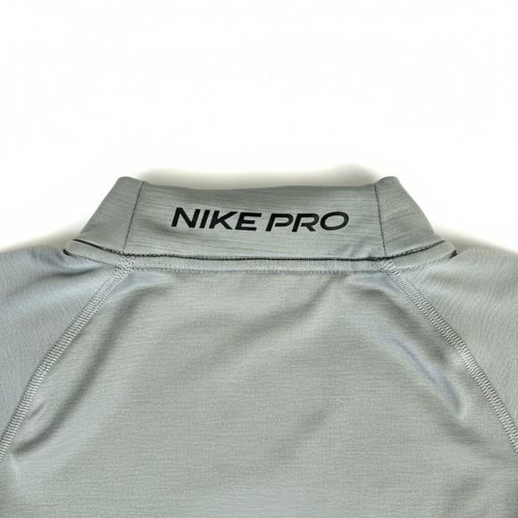 Nike Pro Dri-FIT Men's S Therma Long Sleeve Top Cold Gear Gray Training Shirt 2