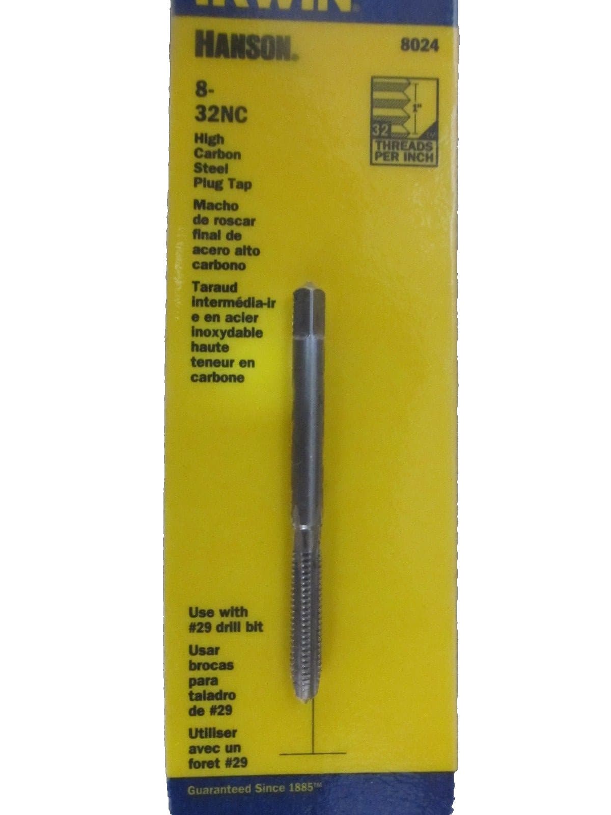 Irwin-Hanson 8-32 Plug Style Tap  #8024  NEW