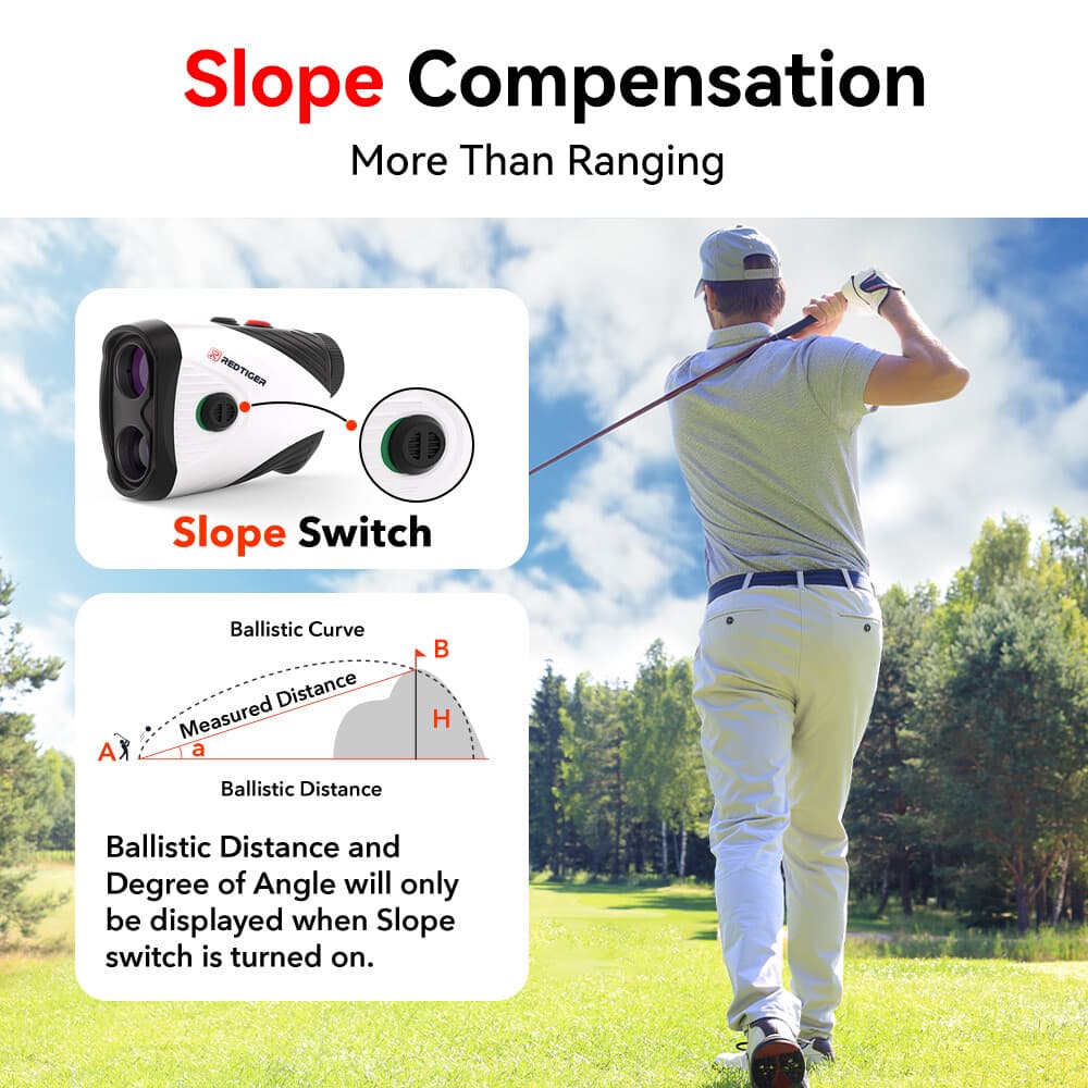 REDTIGER 7X Magnification Golf Rangefinder Slope 1200 Yard Laser Range Finder 4