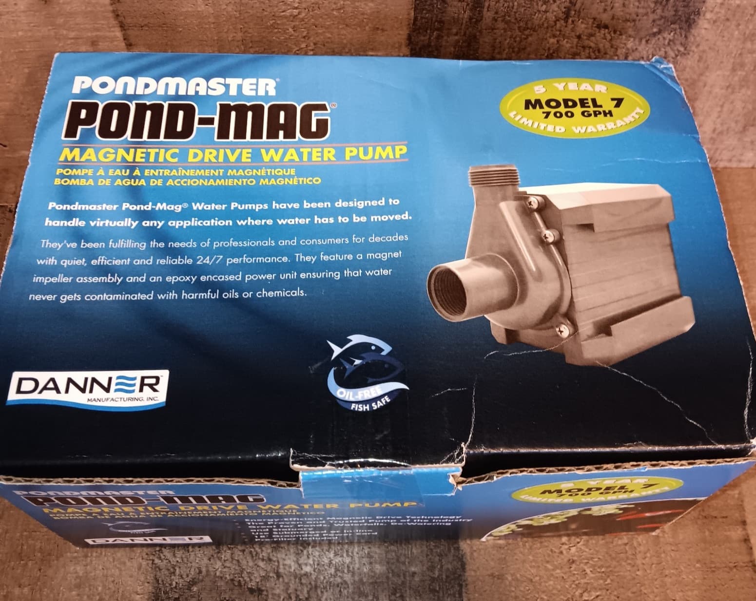 Danner Pondmaster Pond-Mag Submersible Mag Drive Water Pump 700 GPH Model 7 NOB 2