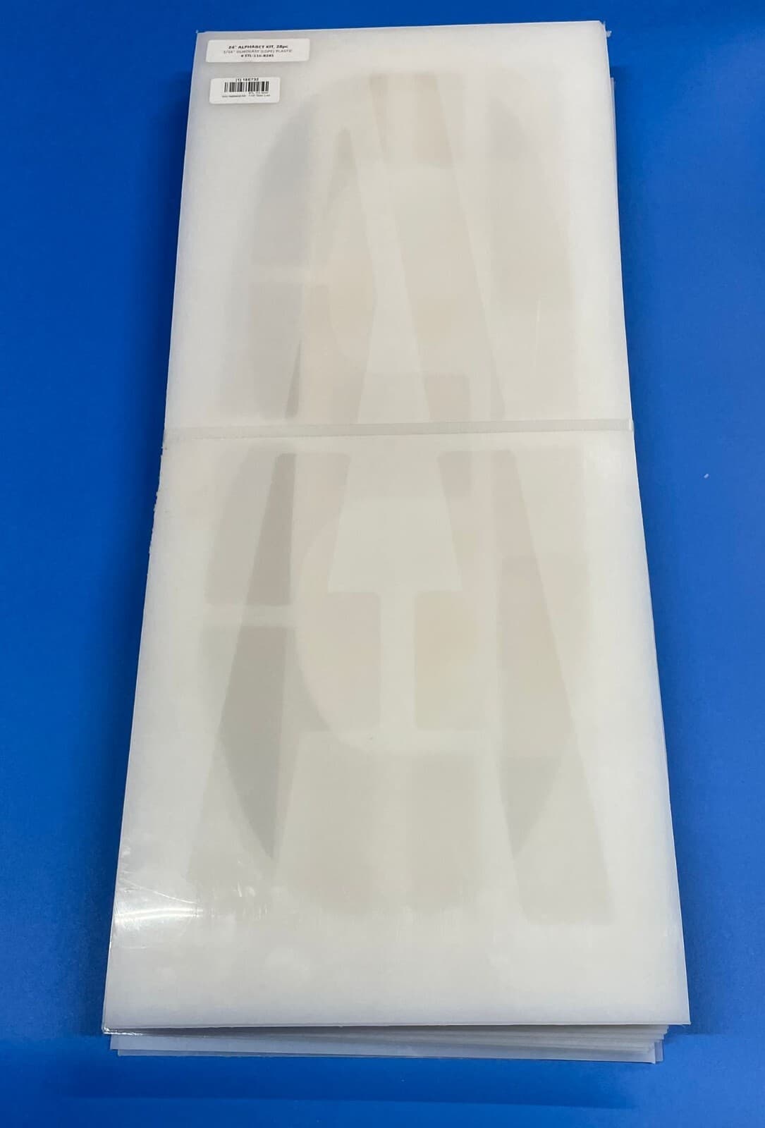 RAE STL-116-8245 Pavement Stencil 24 in Alphabet Kit - 1/16" 5