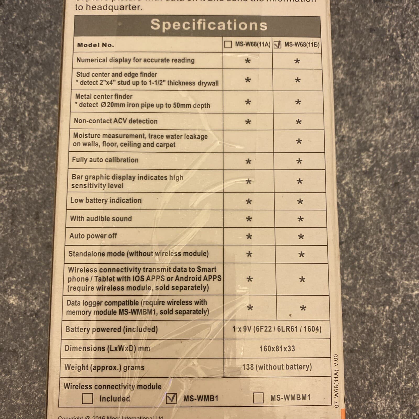 Meet Technology MS-W68(11A) Digital Multi Detector 4