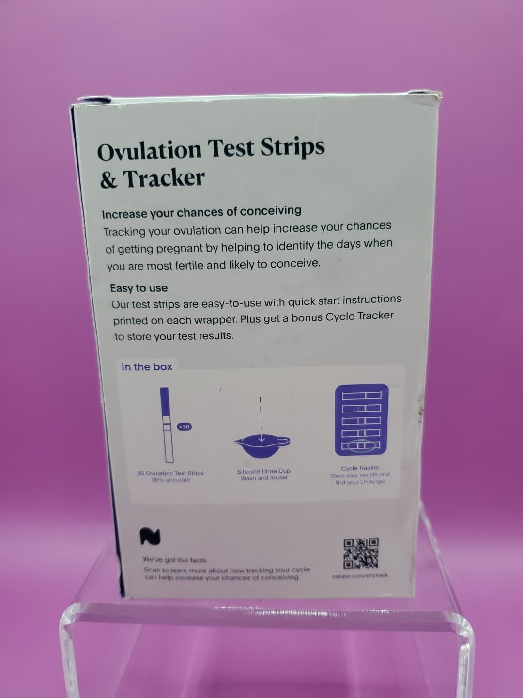 Natalist Ovulation Test Strips & Tracker Kit 30Ct With Test Cup Exp 11/2026 3
