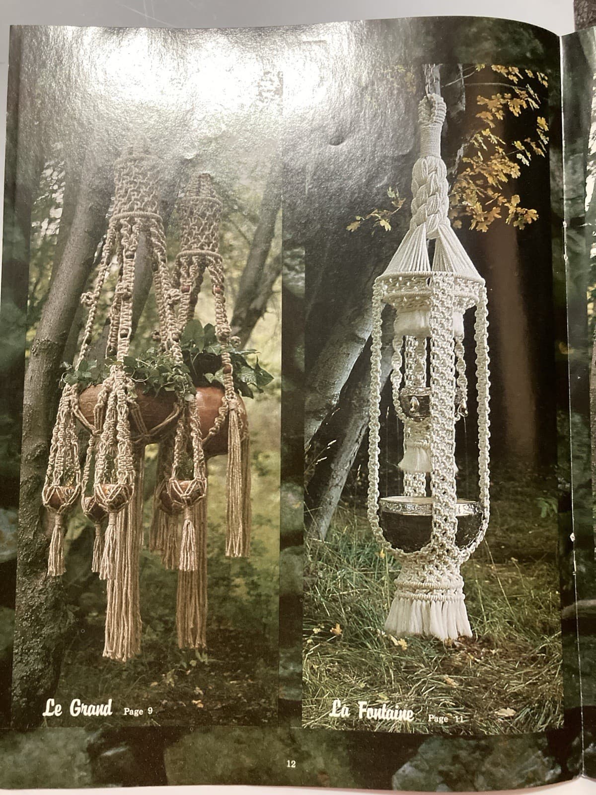 Vintage Macrame Elegance 20 Project Patterns Owls Plant Holders Towel Holders 6