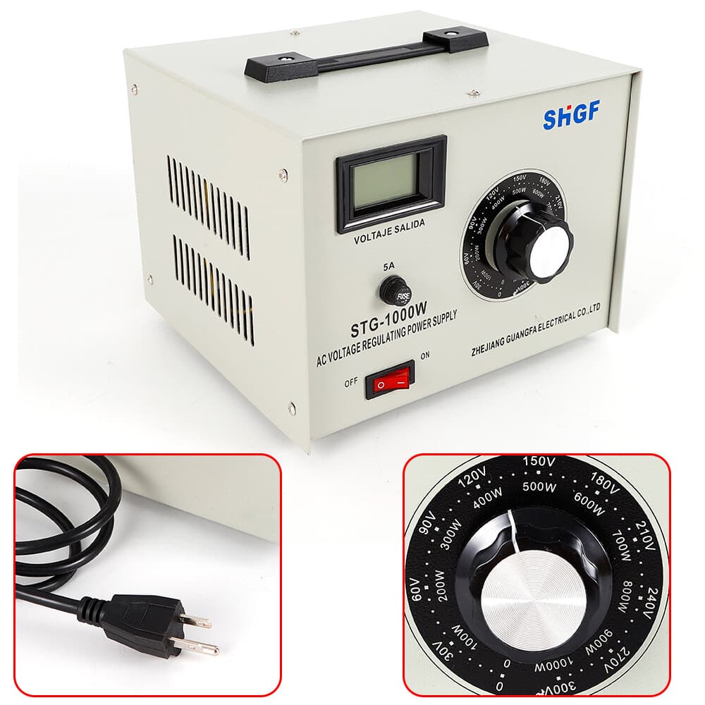 110V 0-300V STG-1000W Variac Autotransformer Voltage Regulator Power Supply AC 3