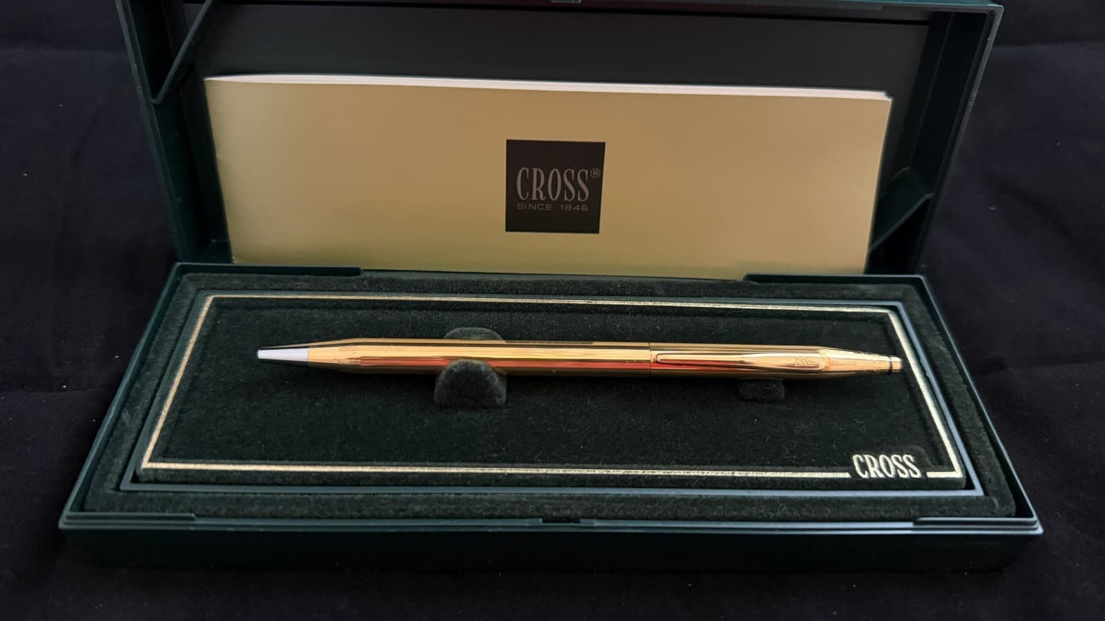 CROSS CLASSIC CENTURY 18K GOLD FILLED BALLPOINT PEN  #2802 -MADE IN THE USA- 2