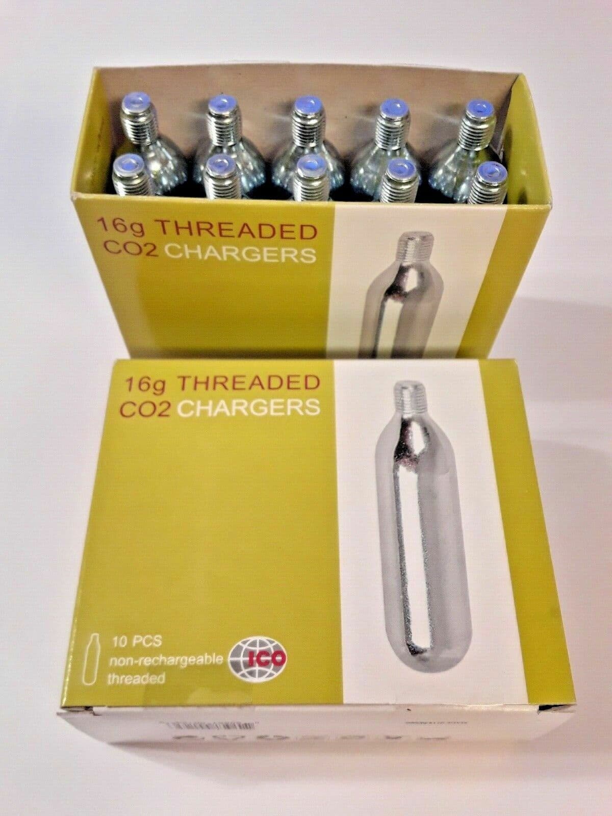 60 CO2 cartridges 16g threaded C02 bike tire inflator 16 gram HVAC 3