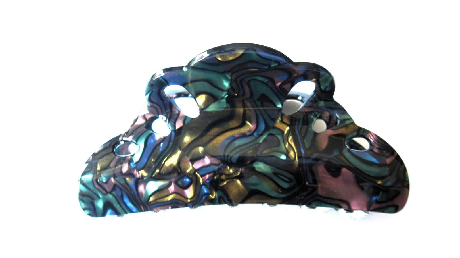 Abalone sea shell effect hair claw clamp clip fine thin hair 6