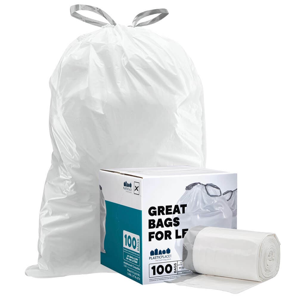 Plasticplace Custom Fit Trash Bags Compatible with simplehuman Code X, 100 Count 2