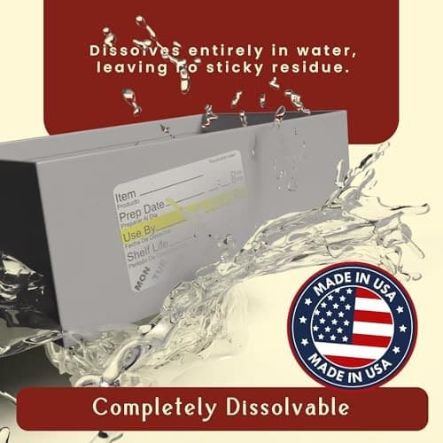 InStockLabels Dissolvable Food Labels - 2” x 3” (Labels) - Rotation Food 500 5