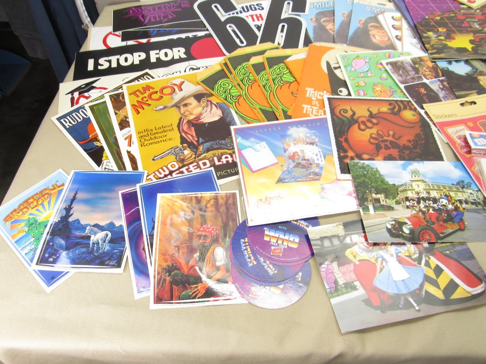 Large Vintage Paper Ephemera Lot Stickers Patches Treat Bags Postcards Catalogs 3