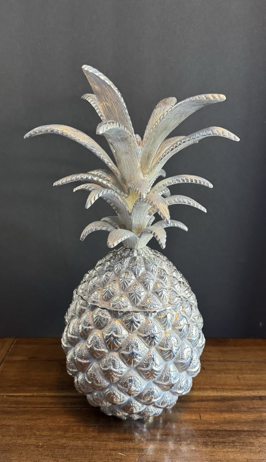 Lunt Silversmiths Silver Plated Pineapple Ice Bucket Storage Jar Container 2