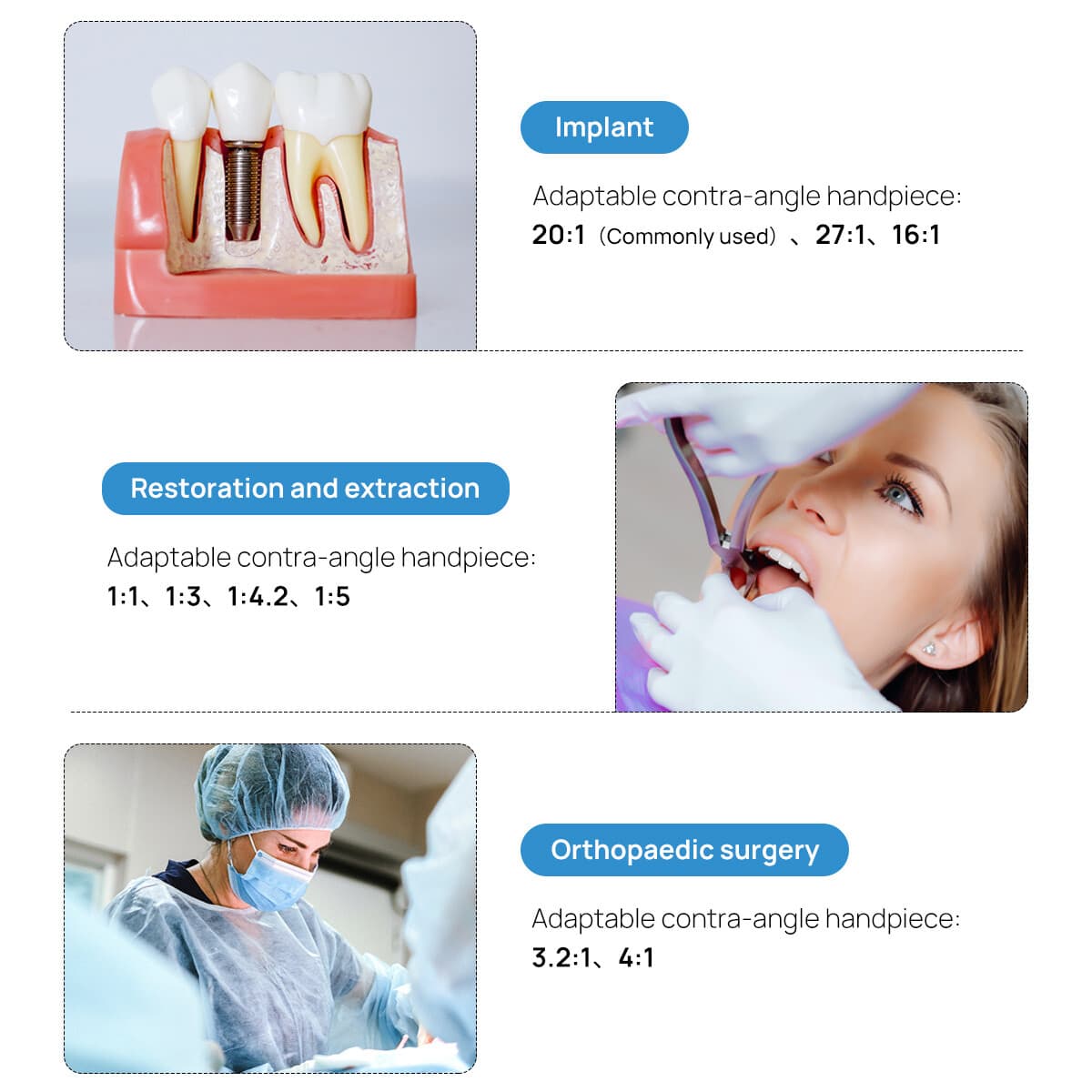 AZDENT Dental Implant Motor Surgical System LED Touch Screen with Contra Angle 3