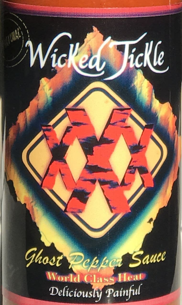 Ghost Pepper Hot Sauce World's Hottest Chipotle Wicked Tickle XXX Wax Skull Bhut 5