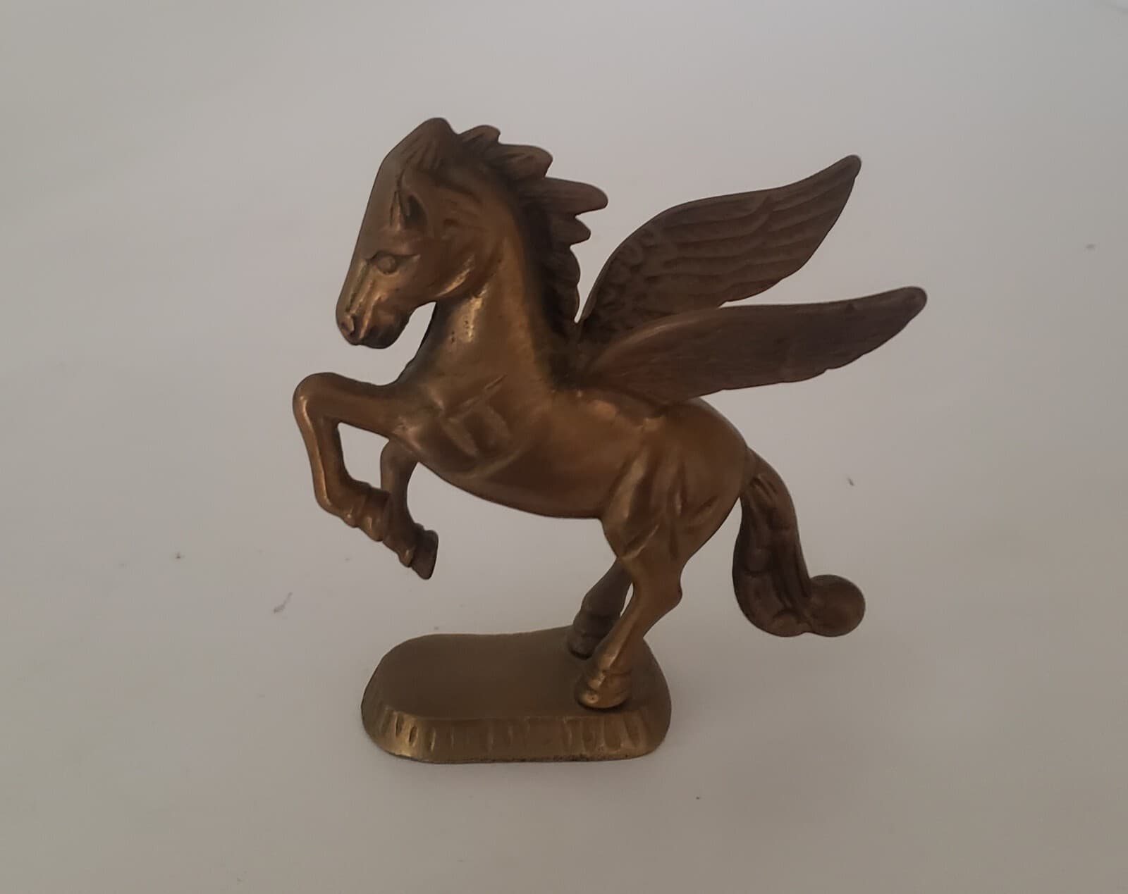 Vintage Solid Brass Pegasus Winged Mythical Flying Horse 2