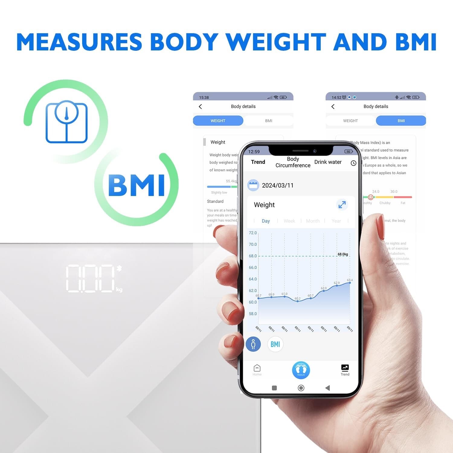 T Electronics Digital Scale for Body Weight with Accurate Measurement, Heavy-Dut 4