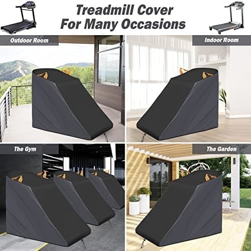  Treadmill Cover Waterproof Dustproof Running Machine Cover Exercise Black/Grey 5