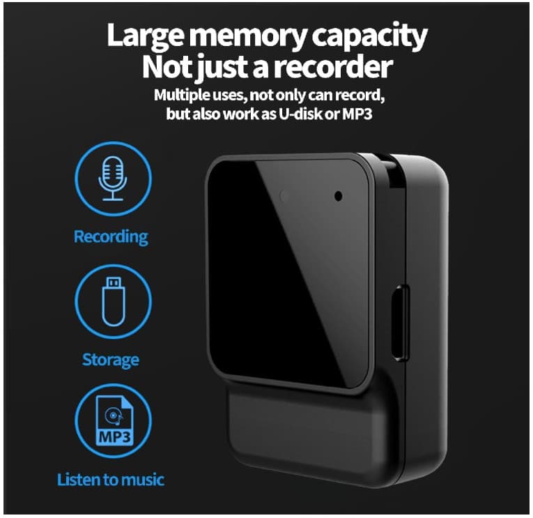 64GB Mini Voice Recorder, Voice Activated for Car, Meetings, Lecture, Interview 3