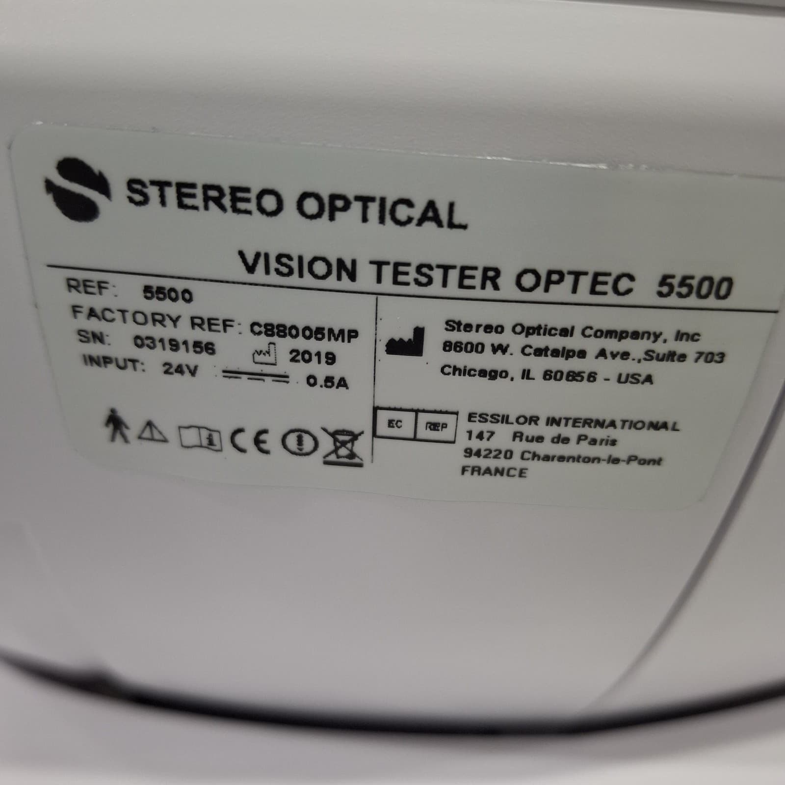 Stereo Optical Optec 5500 Vision Tester 5