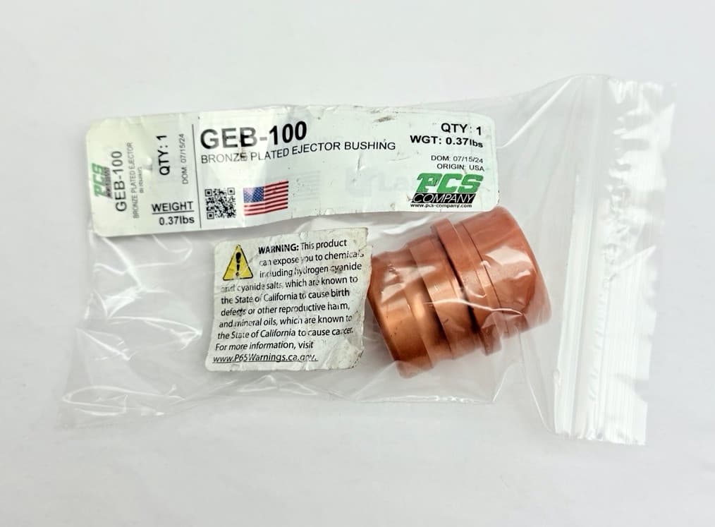 GEB-100 PCS, Bronze Plated  Ejector Bushing