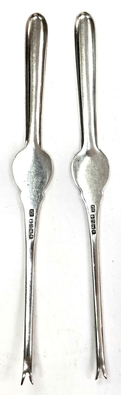 Antique English Sterling Silver Lobster Pick Fork Scoop Mono (2) 3