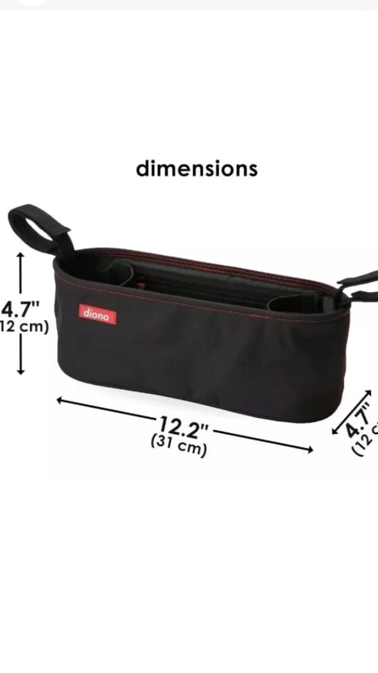 Diono Buggy Buddy Universal Stroller Organizer Insulated Drink Pockets/Cargo Bin 6