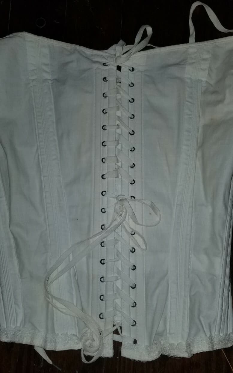 RARE Pat 1909 ANTIQUE H & W EDWARDIAN ladies DRESS CORSET SIZE 24 6