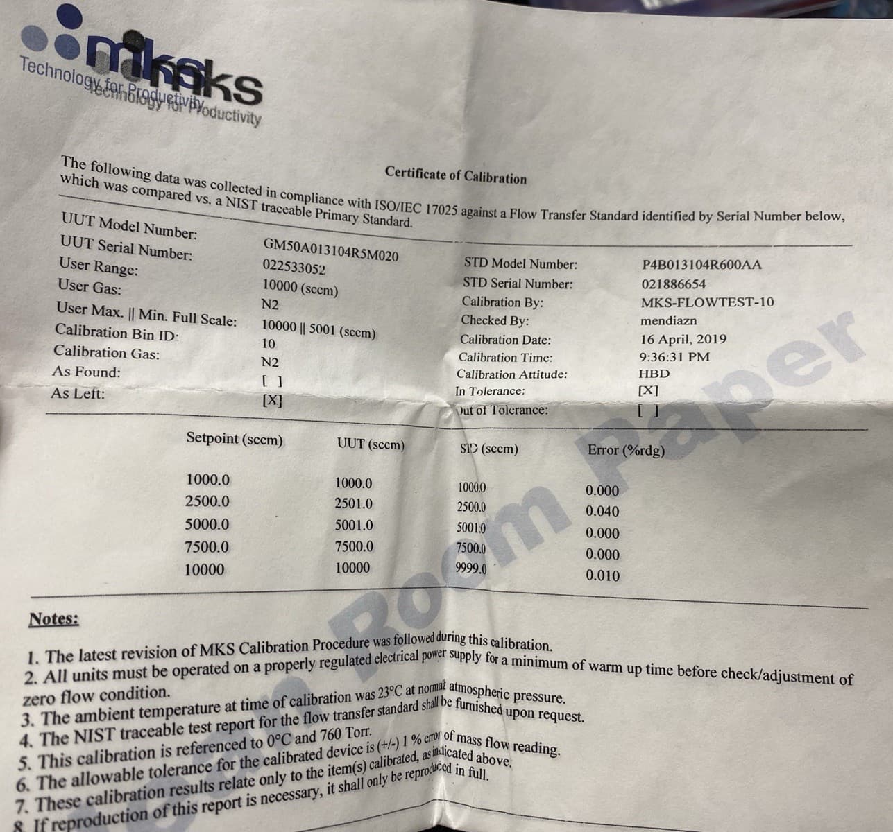 🔥🆕🔥 P4B013504R600AA MKS Instruments 10K SCCM MFC Mass Flow Controller Gas N2 3