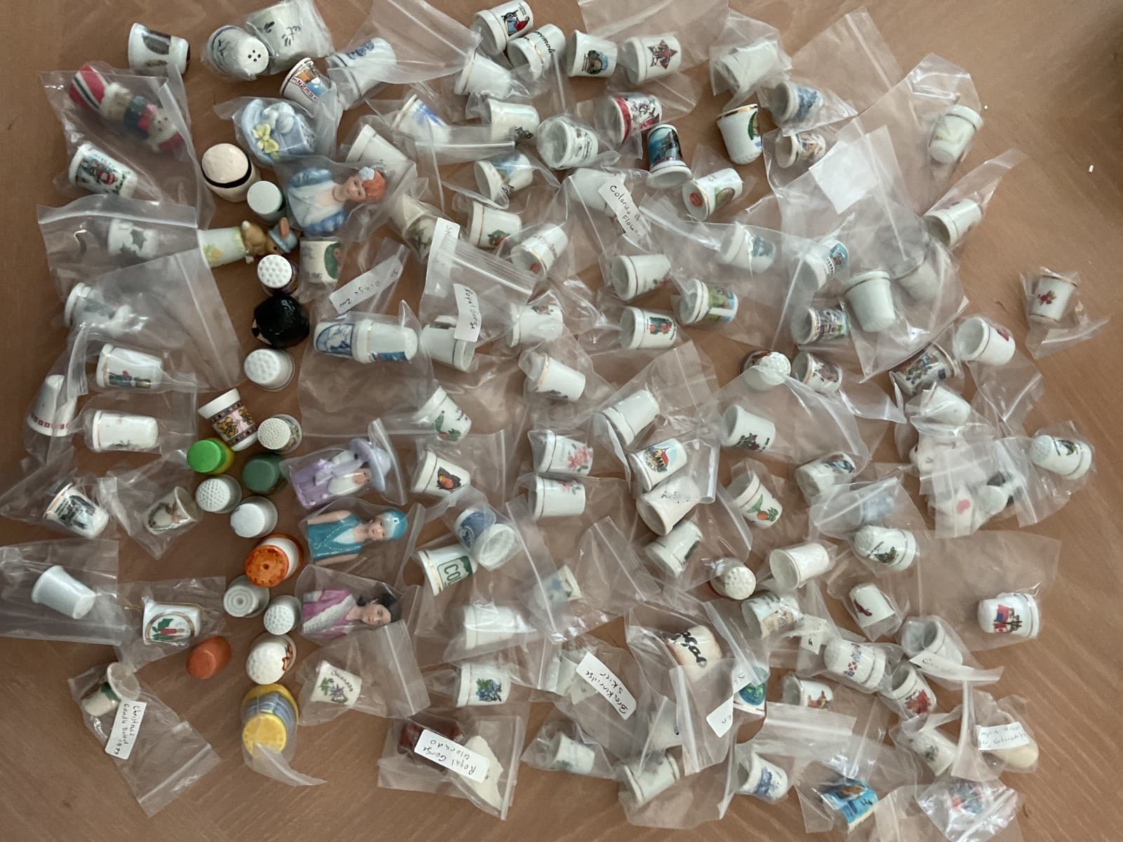 Lot Of 125 Sewing Thimbles Random Misc Bone China Ceramic Porcelain