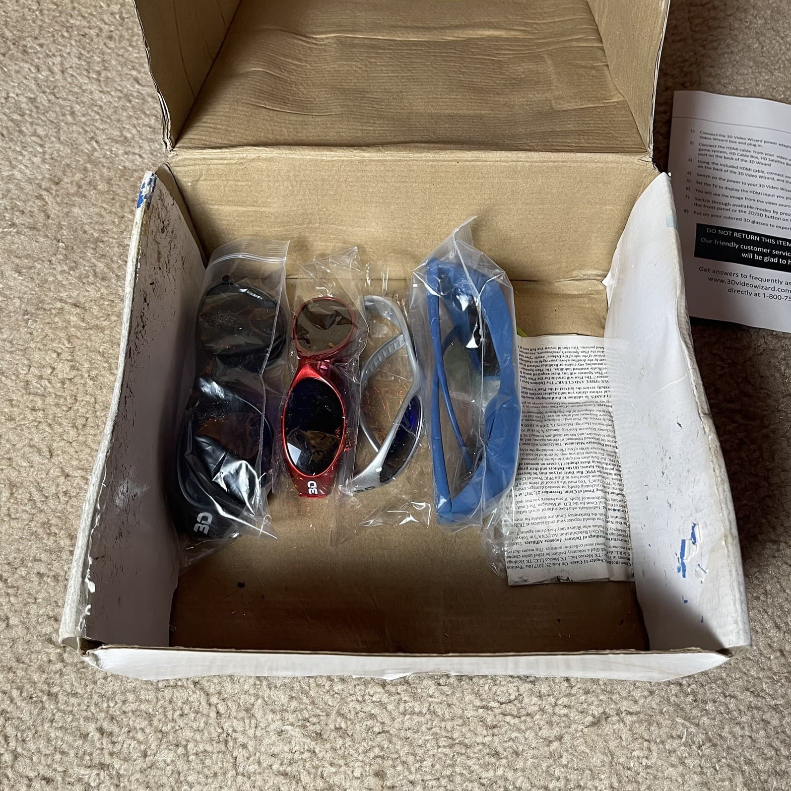 3D Video Wizard on Your TV HD Movies Gaming Glasses 3DVW01 Bonus Glasses 2