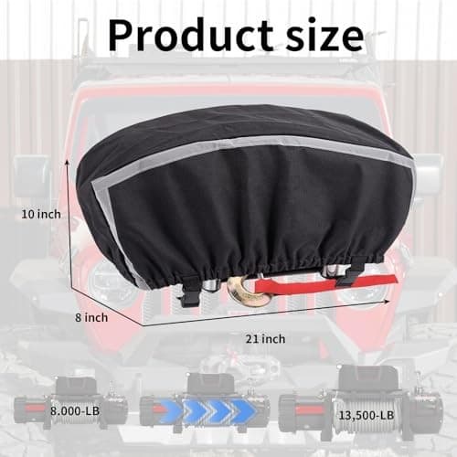 Badlands Winch Cover 12000 Lb Waterproof, winch accessories, High Durability  3