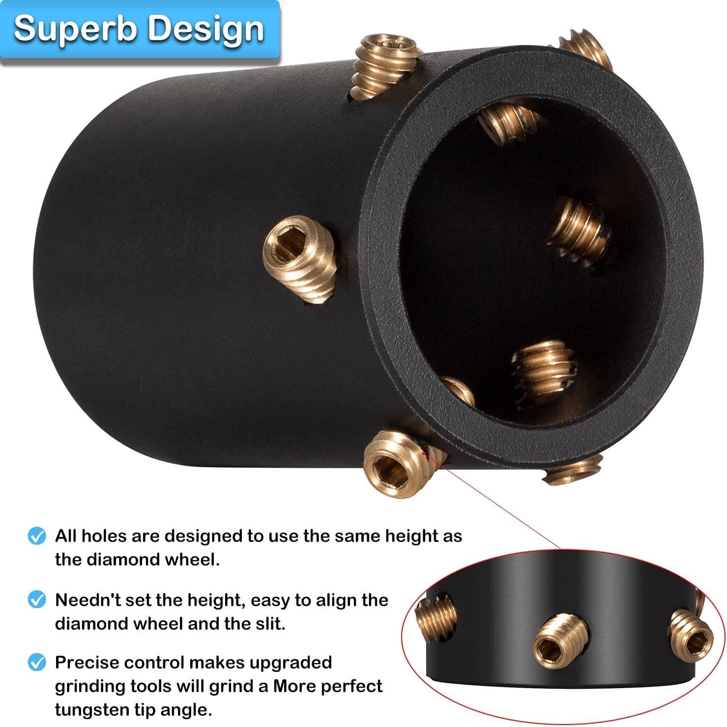 TIG Welding Tungsten Electrode Sharpener/ Grinder Multi-Angle & Offsets 4