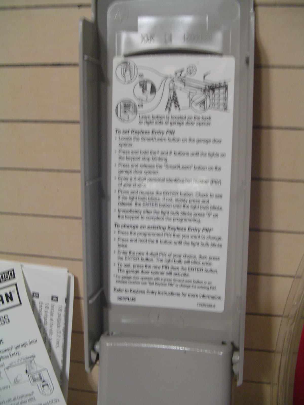 Craftsman 93050 Garage Door Wireless Keyless Entry Pad 5