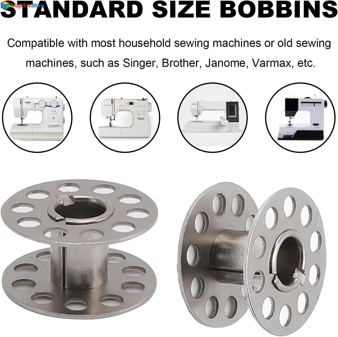 Metal Sewing Machine Bobbins, 28 PCS Universal Sewing Machine Bobbins  3