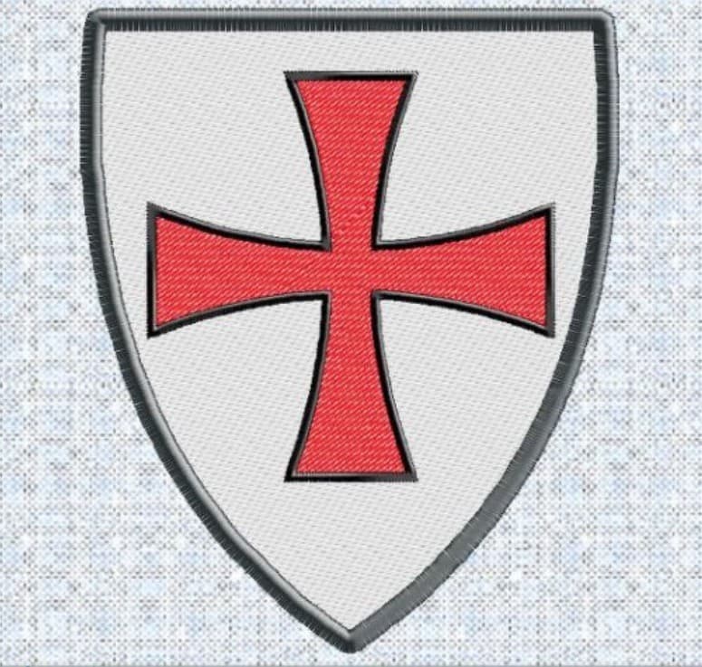 Patch with the symbol of the Order of the Templars.