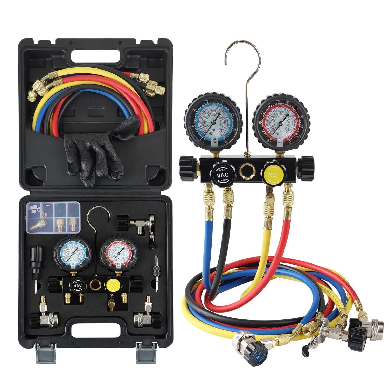 Multifunctional AC Manifold Gauge Set with Hoses 3