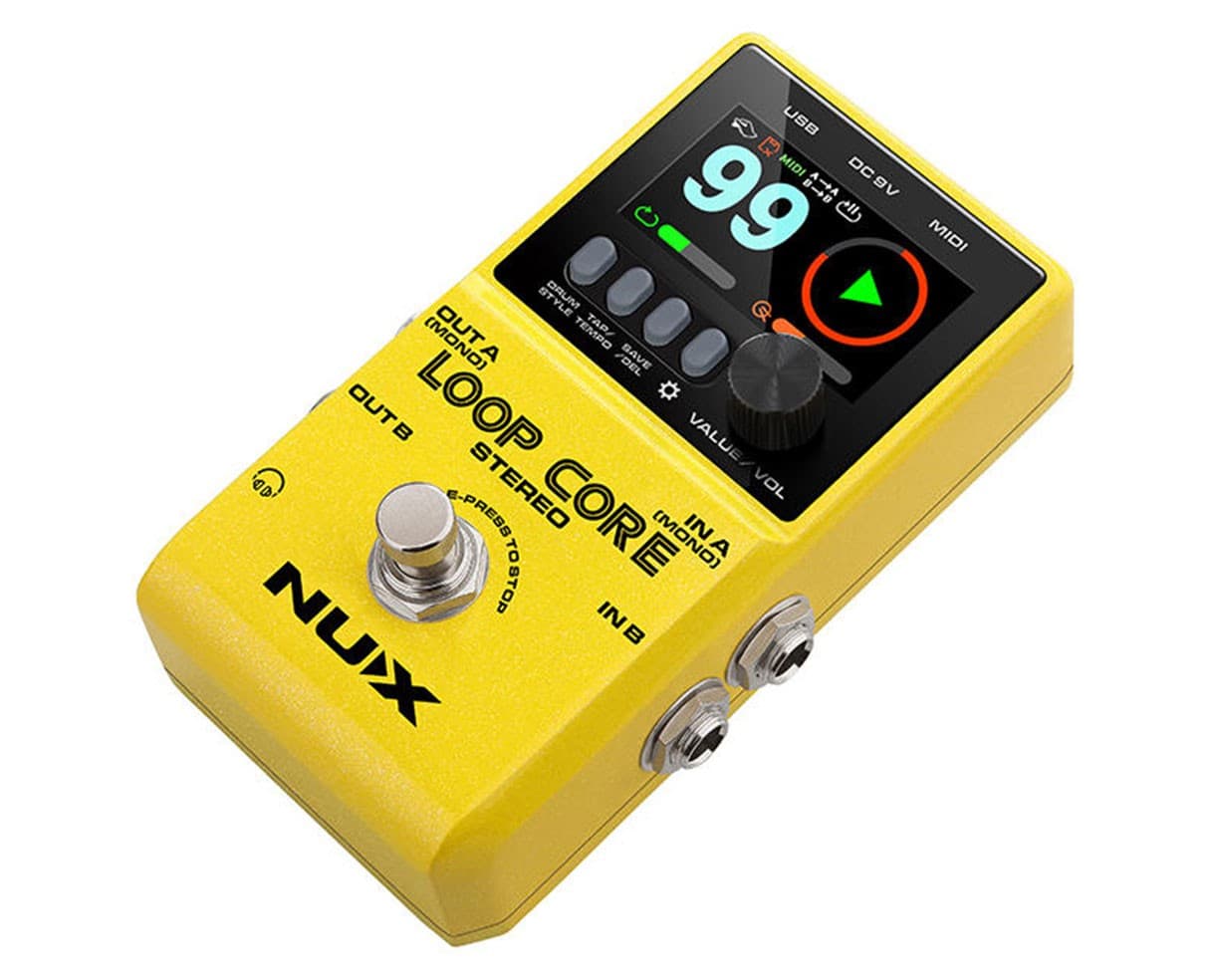 NUX Loop Core Stereo Looper Pedal w/ MIDI and Drum Patterns - Open Box 3