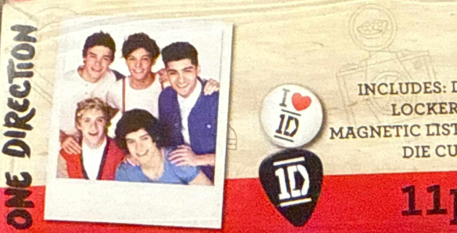 1D One Direction GROUP 11pc Locker Set Dry Erase Board 8.5" x 6.75" 2013 AS IS! 4