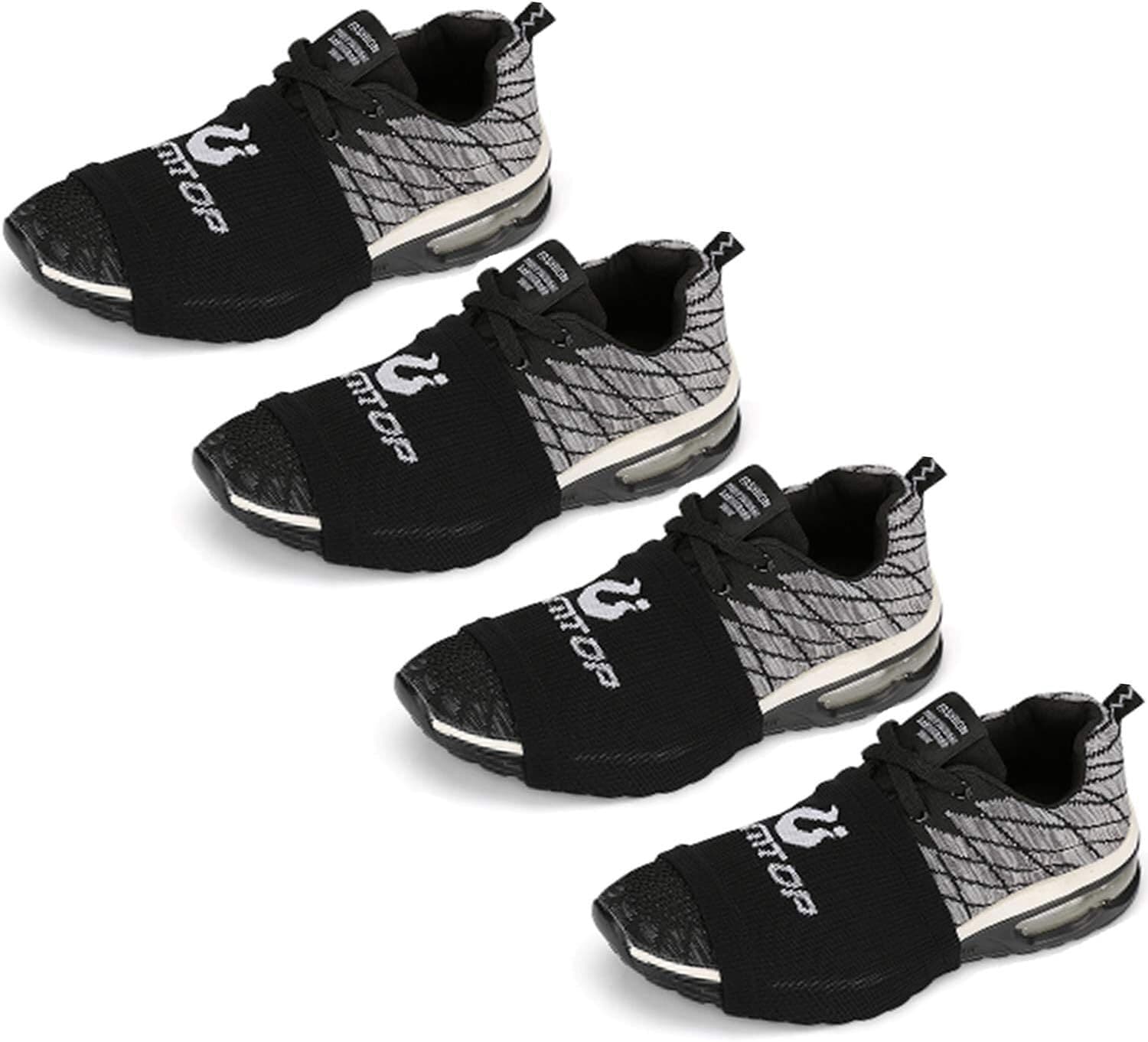 4 Pairs Dance Socks: Smooth Floors Twist & Turn Support Men, Women, Kids - Black 2