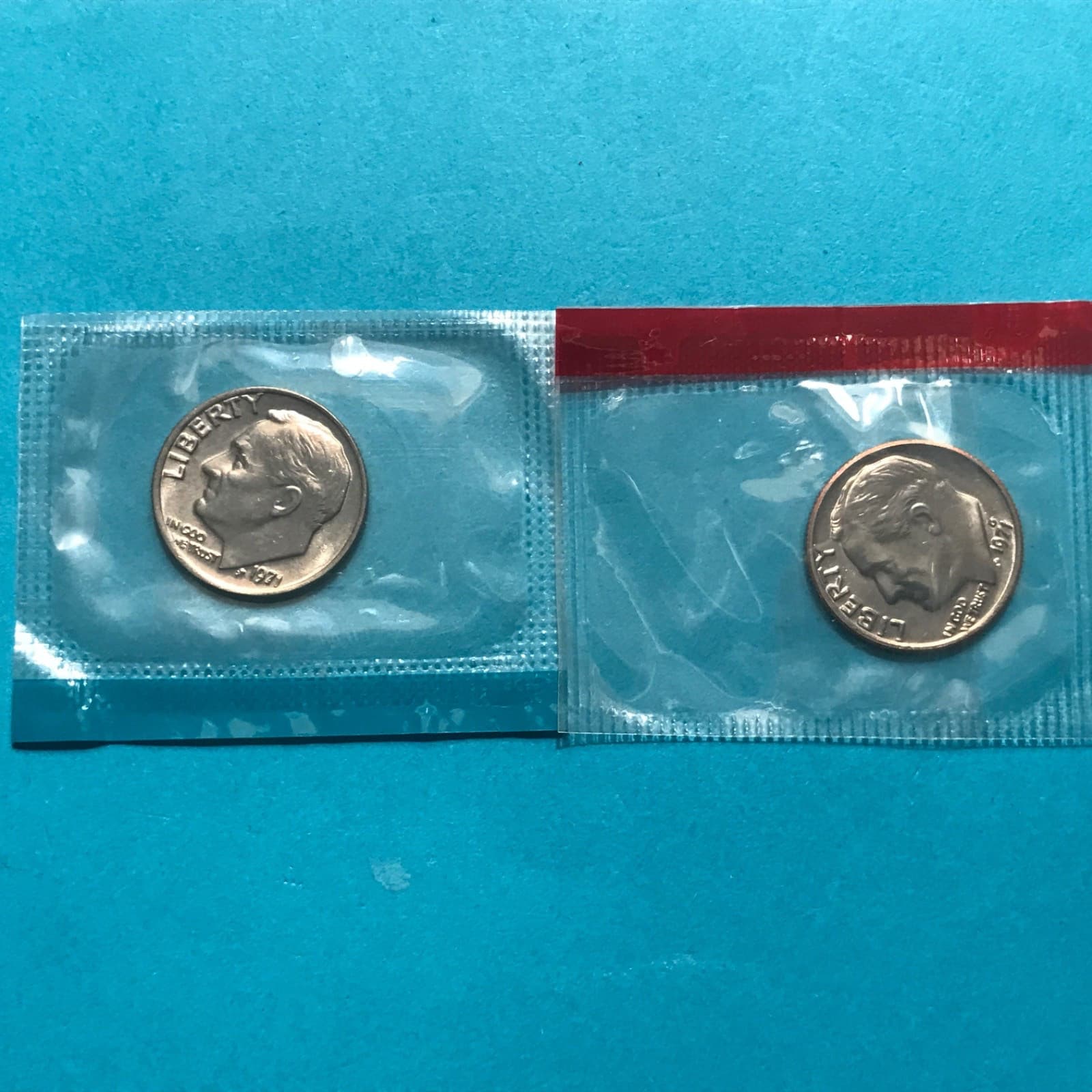 1971 P&D  Roosevelt Dime  Mint Cello Unc   FREE SHIP