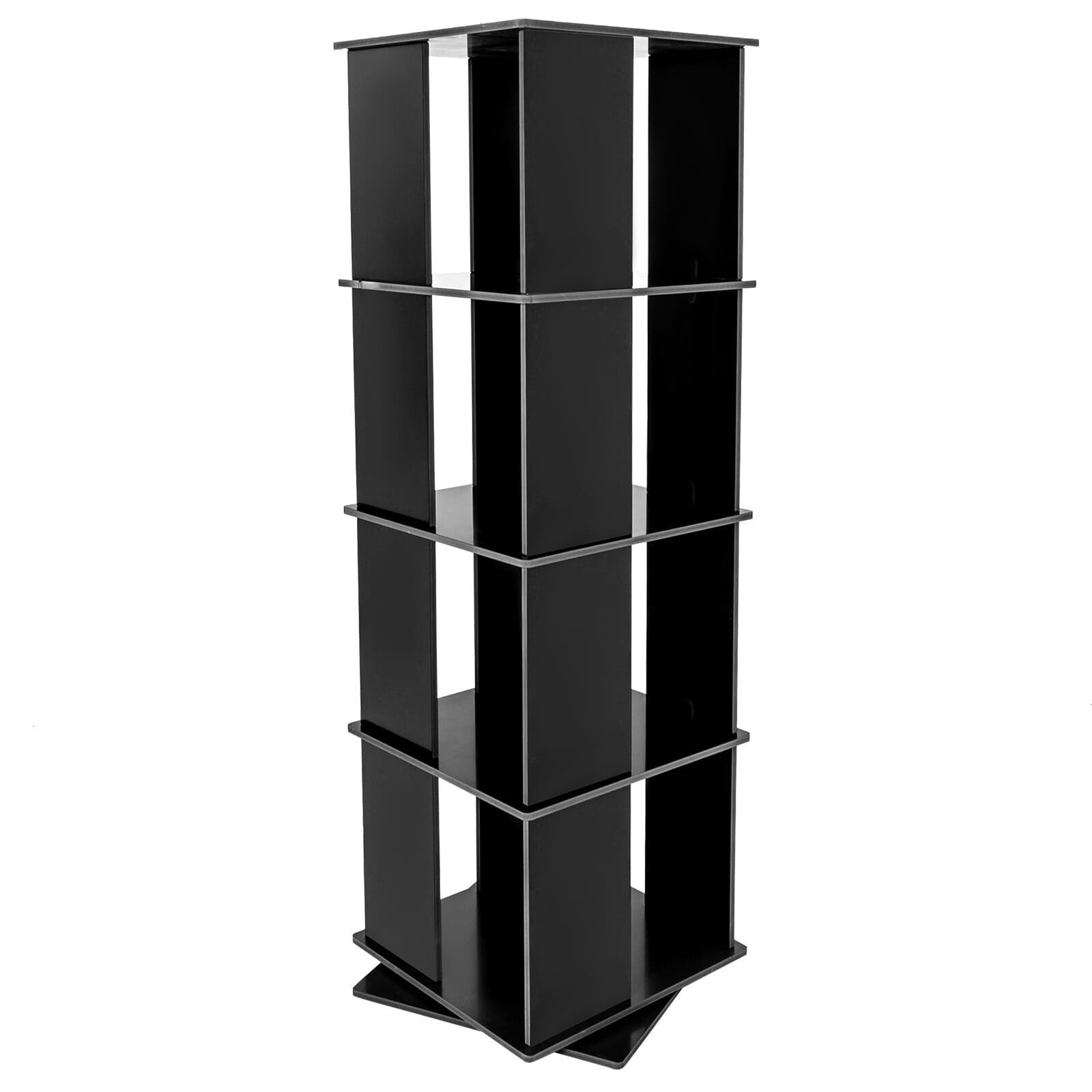 4 Tier Rotating Bookshelf 360 Display Spinning Bookshelf Revolving Bookcase 2