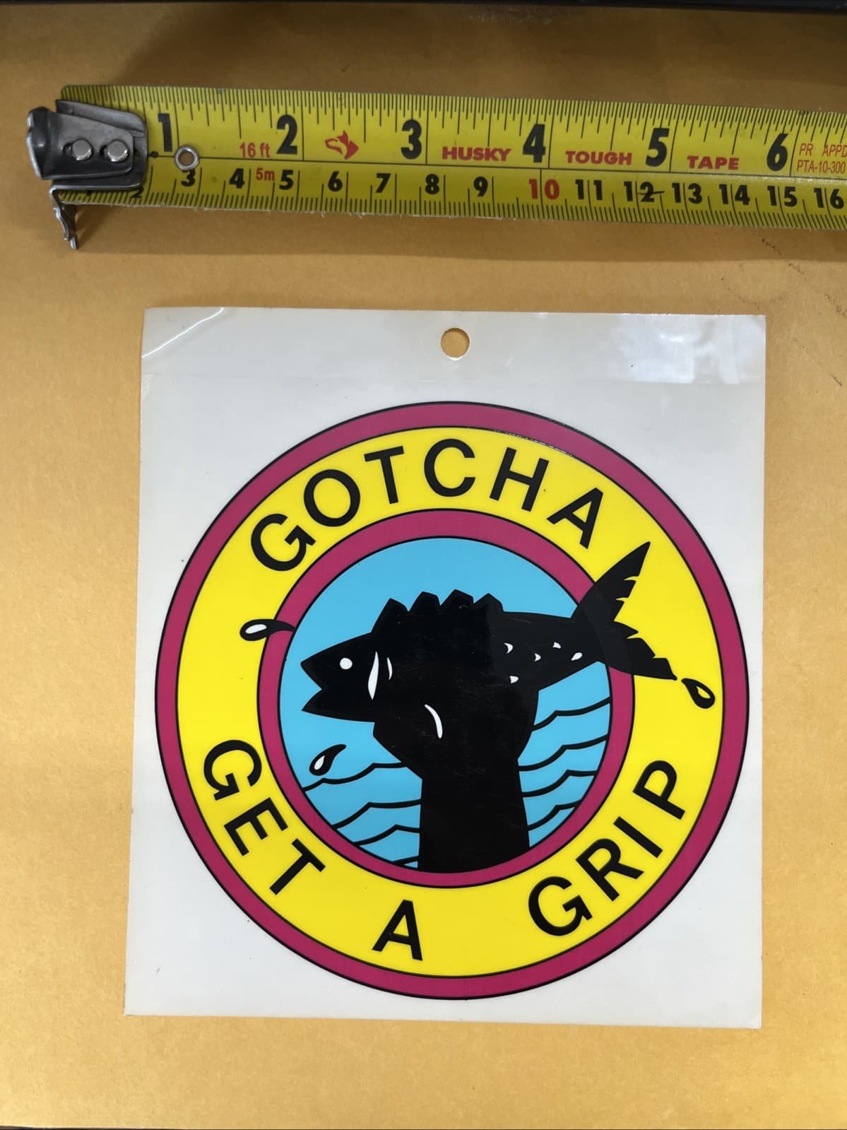80’s Vintage Gotcha Clothing Tag Sticker Get A Grip Surfing Sticker 