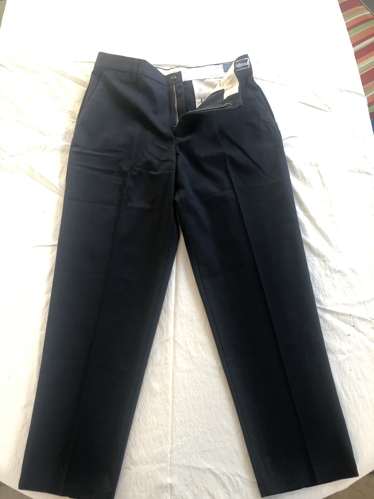 3 Cintas Comfort Flex Navy Blue Work Pants Size 38x34 #945-20 Very Comfortable 6