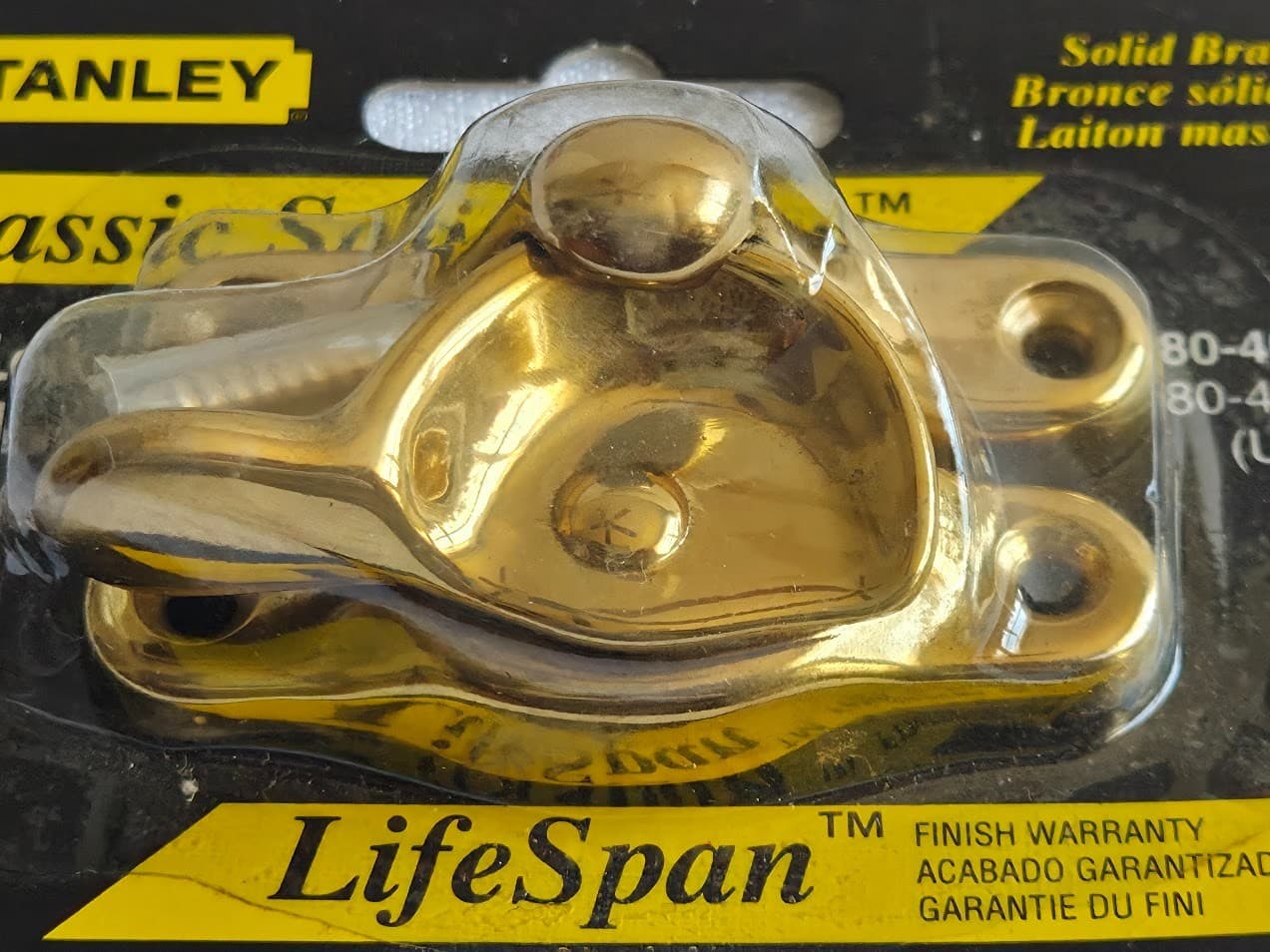 STANLEY Classic SOLID BRASS Window Sash Lock 80-4000 Lot of 6 NEW! 4