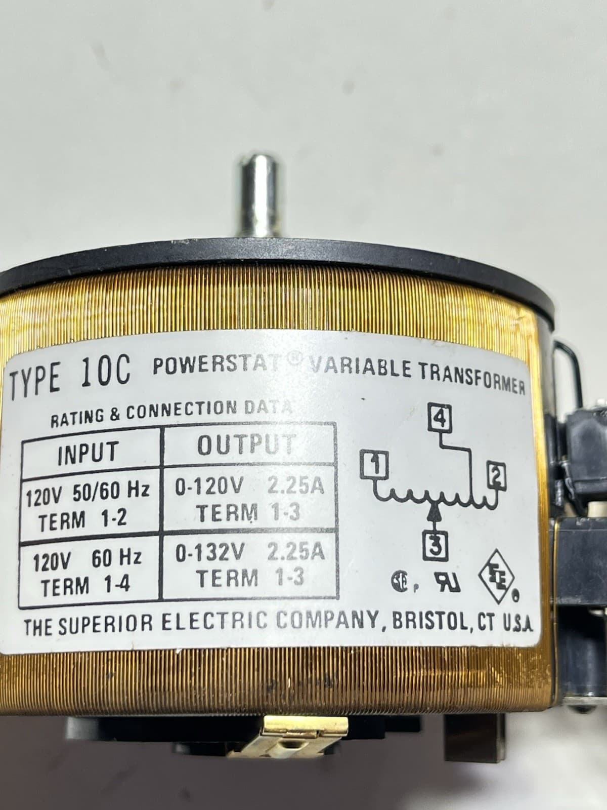 Powerstat Variable Transformer Type 10C Untested 2