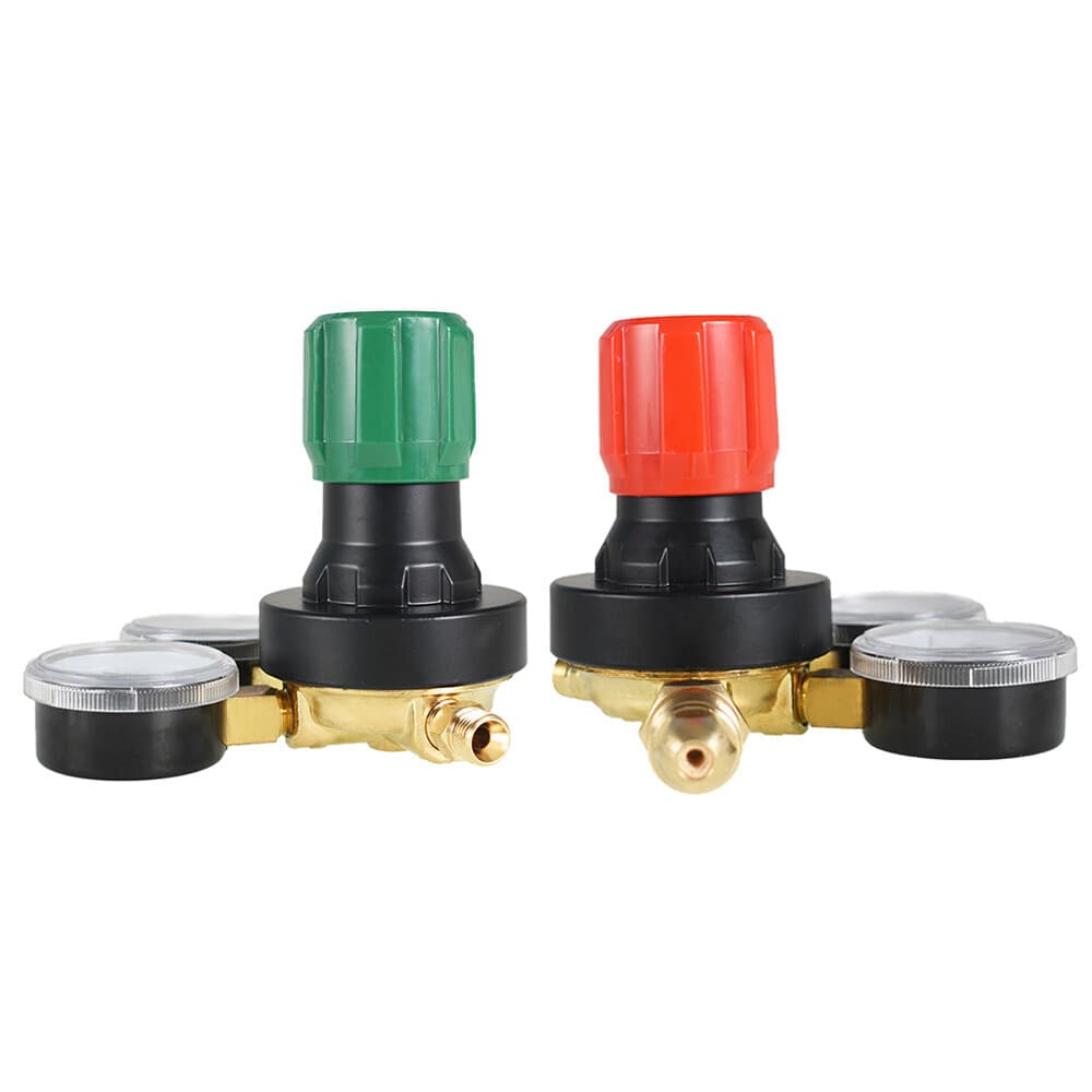 Dual Welding Gas Gauges, Oxygen (CGA-540) and Acetylene (CGA-510) Regulators 5