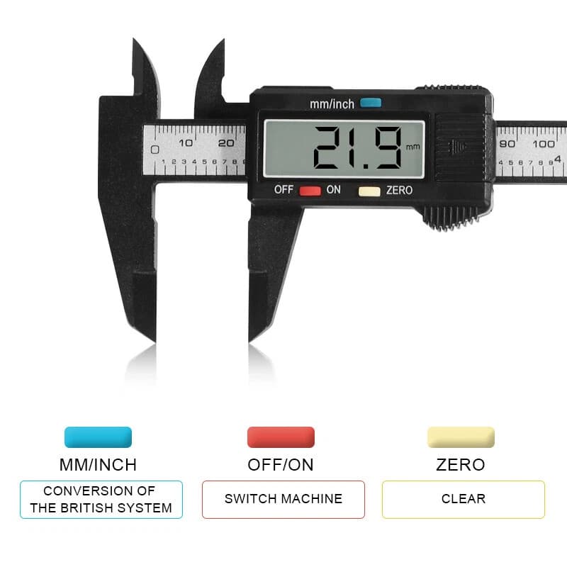 Digital Caliper 6" 150mm Micrometer LCD Gauge Vernier Electronic Measuring Ruler 6
