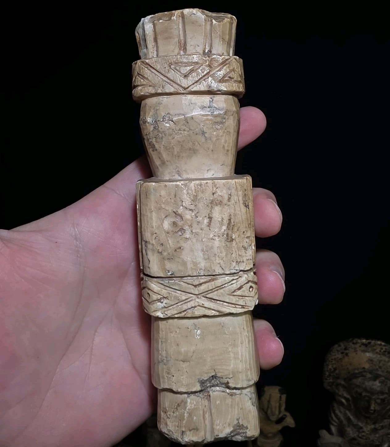 Vintage 6” Hand-Carved Tiahuanaco Style Stone Figure – Pre-Columbian... 3