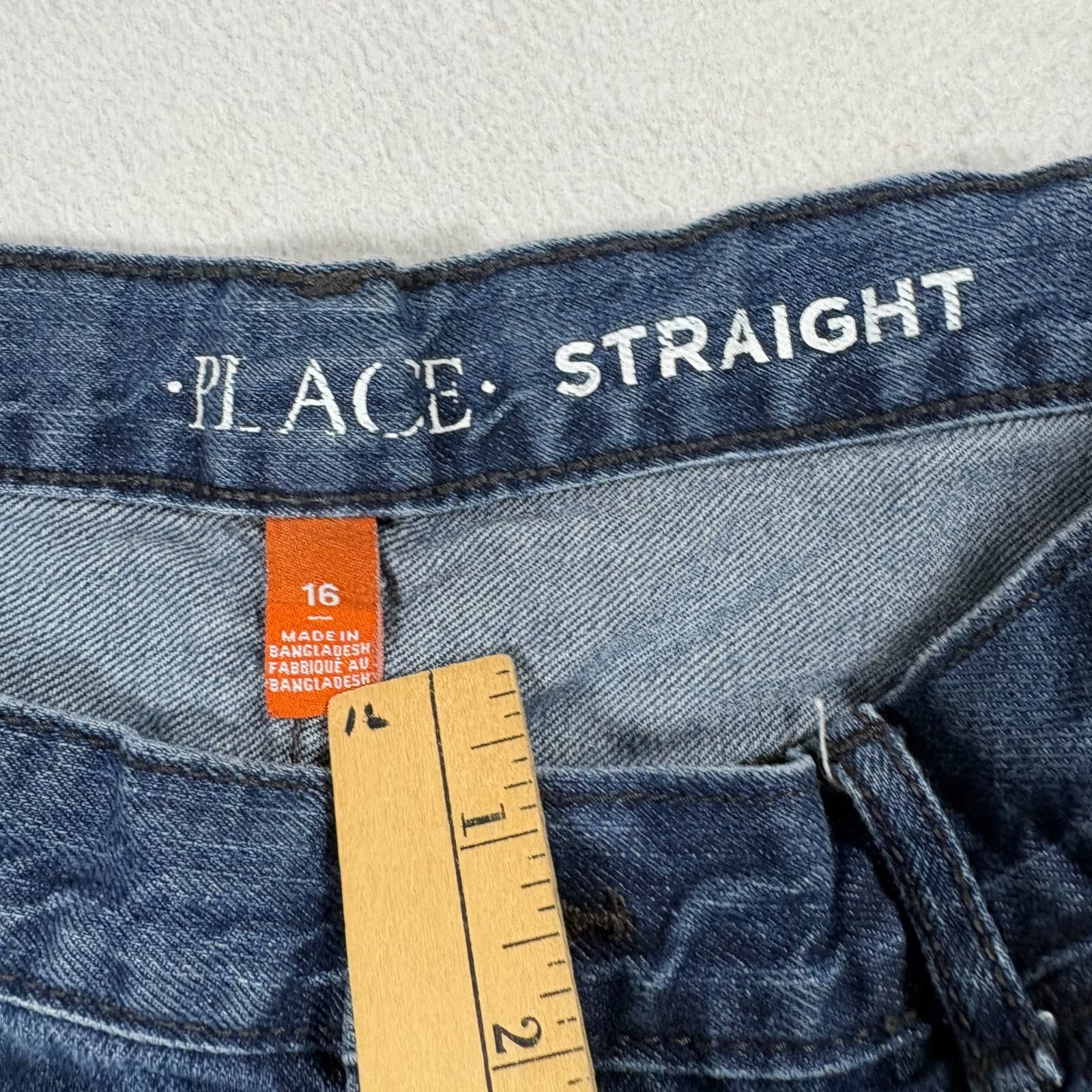 The Children’s Place Boys Jeans Size 16 Straight Fit Blue Denim Classic Wash 5